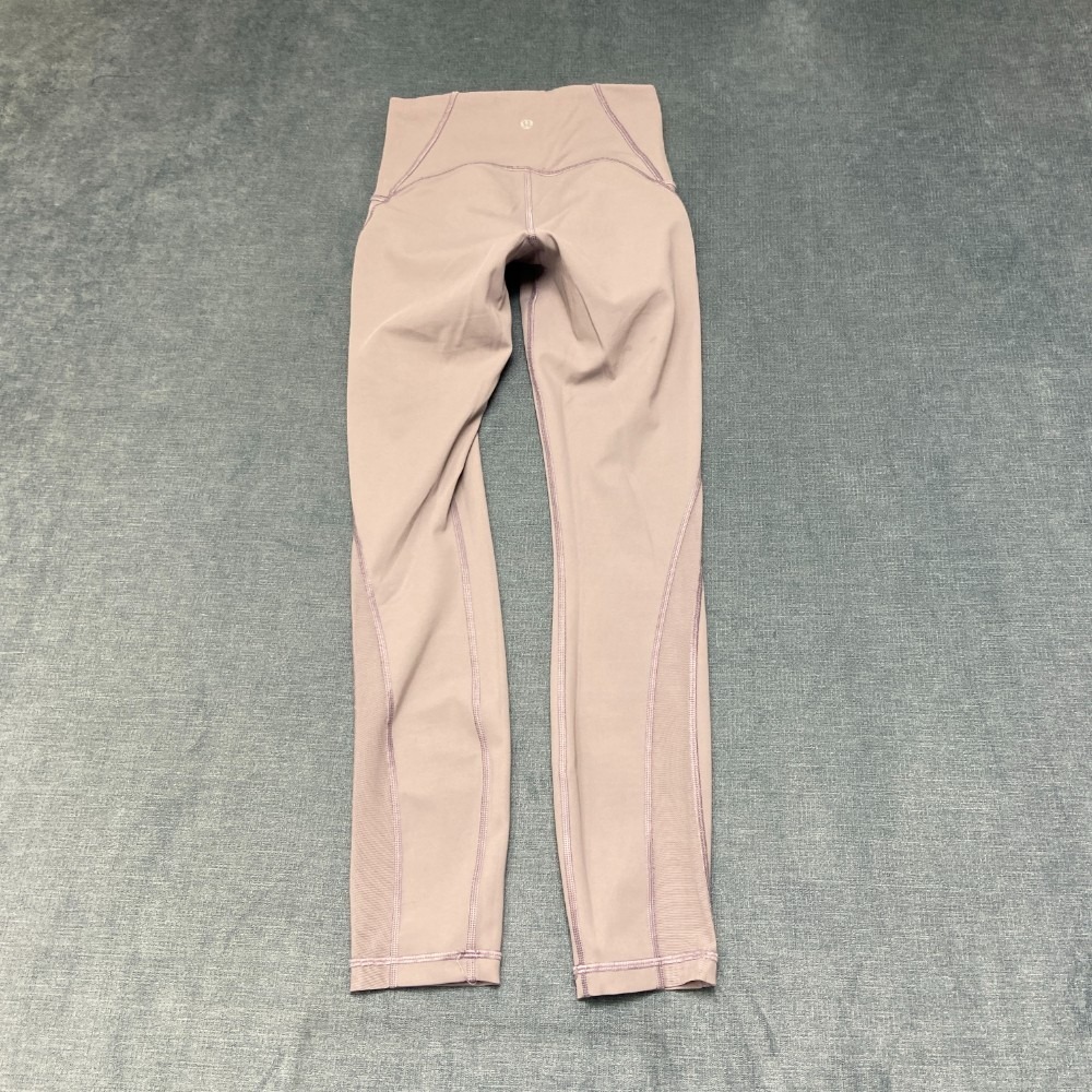 Lululemon Leggings Womens 2 Light Purple High Waisted Running Gym Wear Ankle